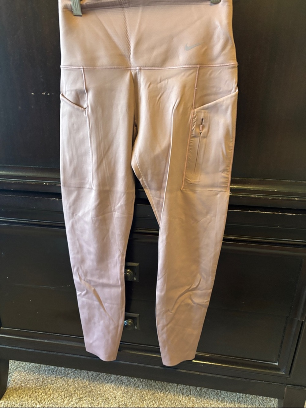 Nike Mauve High-Rise Pocket Leggings